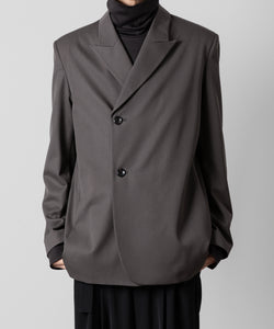 ATTACHMENT アタッチメントのWO GABARDINE PEAK LAPEL JACKET - D.GRAY の公式通販サイトsession福岡セレクトショップ