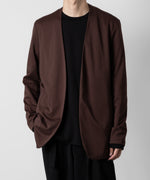 画像をギャラリービューアに読み込む, ATTACHMENT アタッチメントのCOTTON DOUBLE FACE COLLARLESS CARDIGAN - BORDEAUX 公式通販サイトsession福岡セレクトショップ
