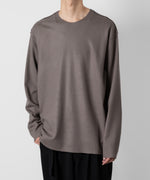 画像をギャラリービューアに読み込む, ATTACHMENT アタッチメントの限定TECH WOOL SMOOTH OVERSIZED L/S CUTOFF TEE - KHAKI GRAYの公式通販サイトsession福岡セレクトショップ

