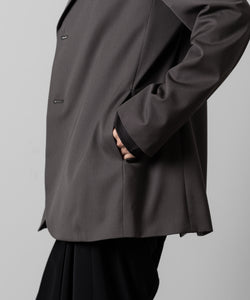 ATTACHMENT アタッチメントのWO GABARDINE PEAK LAPEL JACKET - D.GRAY の公式通販サイトsession福岡セレクトショップ