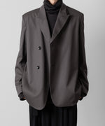 画像をギャラリービューアに読み込む, ATTACHMENT アタッチメントのWO GABARDINE PEAK LAPEL JACKET - D.GRAY の公式通販サイトsession福岡セレクトショップ
