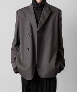 ATTACHMENT アタッチメントのWO GABARDINE PEAK LAPEL JACKET - D.GRAY の公式通販サイトsession福岡セレクトショップ