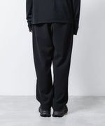 画像をギャラリービューアに読み込む, ATTACHMENT アタッチメントのPE STRETCH DOUBLE CLOTH BELTED WIDE TAPERD TROUSERS - BLACKの公式通販サイトsession福岡セレクトショップ
