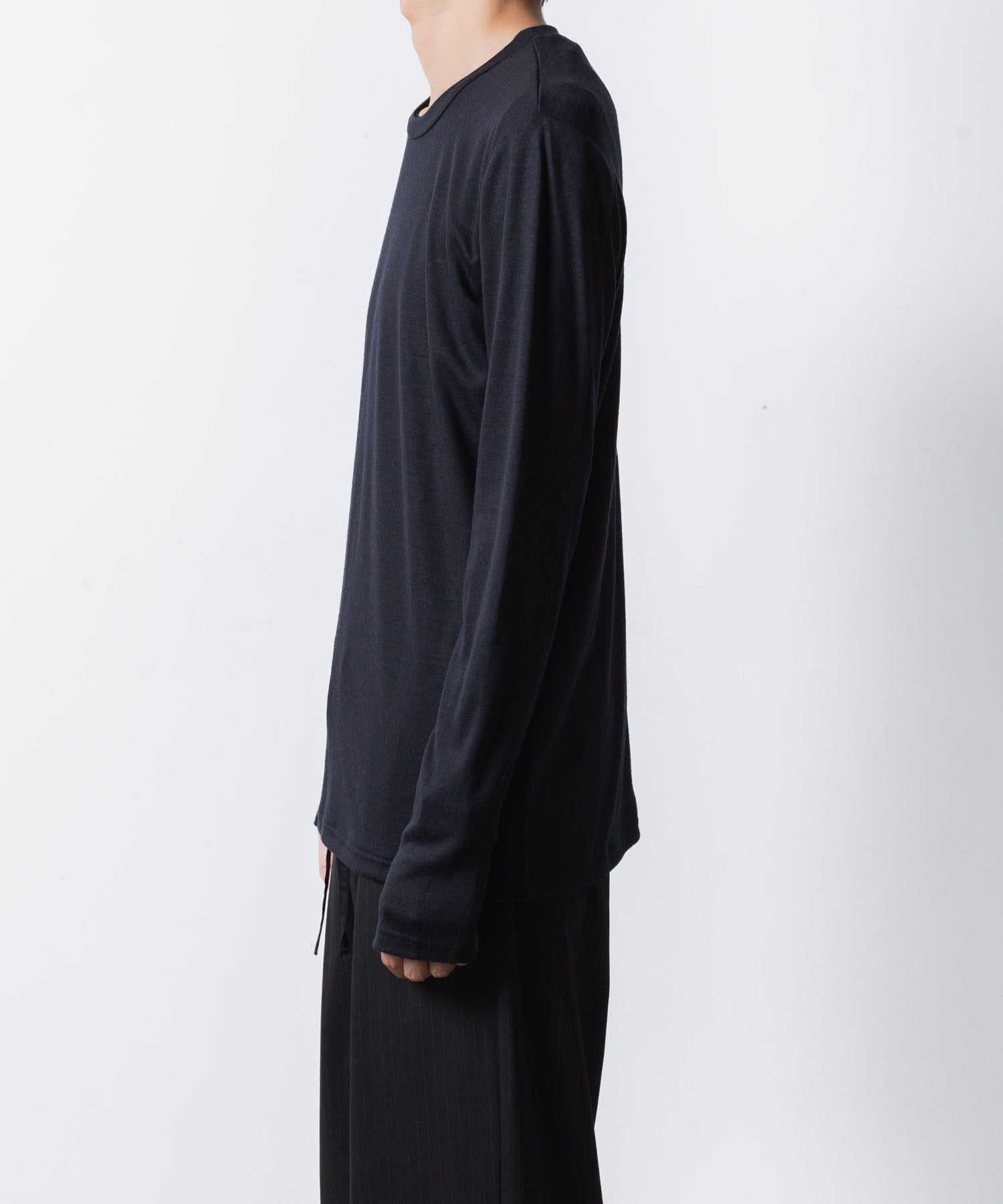 ATTACHMENT アタッチメントの1/60 WOOL SMOOTH SLIM FIT L/S TEE - NAVYの公式通販サイトsession福岡セレクトショップ