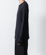 画像をギャラリービューアに読み込む, ATTACHMENT アタッチメントの1/60 WOOL SMOOTH SLIM FIT L/S TEE - NAVYの公式通販サイトsession福岡セレクトショップ
