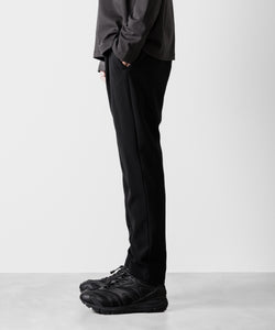 ATTACHMENT アタッチメントのPE STRETCH DOUBLE CLOTH REGULAR FIT EASY TROUSERS - BLACK 公式通販サイトsession福岡セレクトショップ