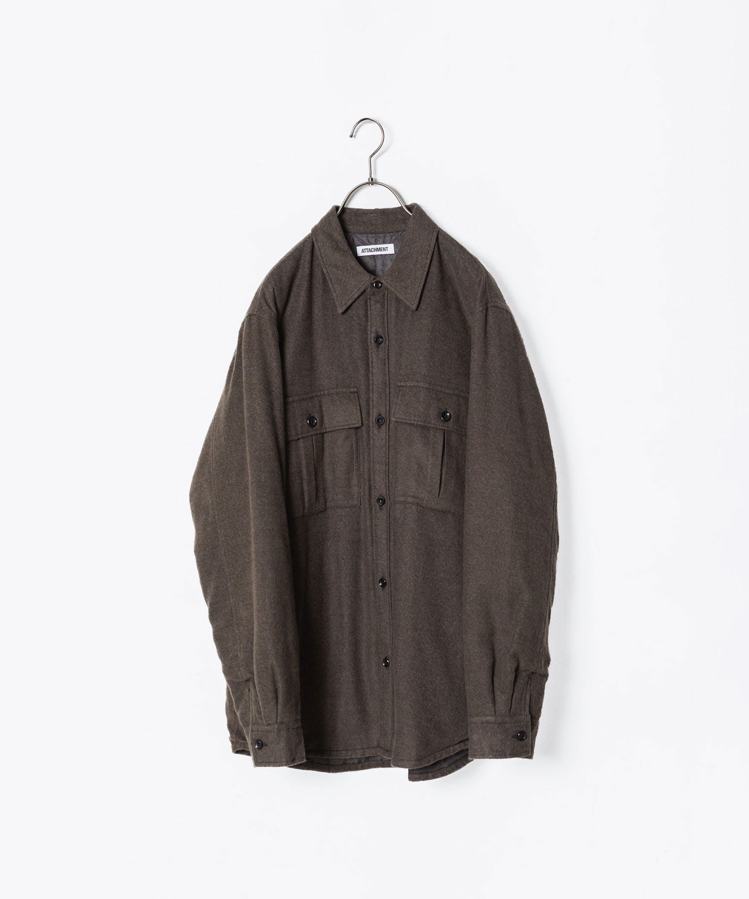 ATTACHMENT アタッチメントのRY/CO/SI FLANNEL PADDING L/S SHIRT - D.GRAYの公式通販サイトsession福岡セレクトショップ