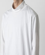 画像をギャラリービューアに読み込む, ATTACHMENT アタッチメントのCOTTON DOUBLE FACE SLIM FIT HIGHNECK L/S TEE - WHITE 公式通販サイトsession福岡セレクトショップ
