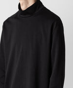 画像をギャラリービューアに読み込む, ATTACHMENT アタッチメントのCOTTON DOUBLE FACE SLIM FIT HIGHNECK L/S TEE - BLACK 公式通販サイトsession福岡セレクトショップ
