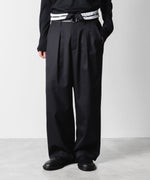 画像をギャラリービューアに読み込む, ATTACHMENT アタッチメントのT/W/SI STRETCH GABARDINE FLAP TROUSERS - BLACKの公式通販サイトsession福岡セレクトショップ
