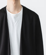 画像をギャラリービューアに読み込む, ATTACHMENT アタッチメントのCOTTON DOUBLE FACE COLLARLESS CARDIGAN - BLACKの公式通販サイトsession福岡セレクトショップ
