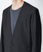 画像をギャラリービューアに読み込む, ATTACHMENT アタッチメントの2/80 PE/WO STRETCH TRO COLLARLESS JKT - BLACKの公式通販サイトsession福岡セレクトショップ
