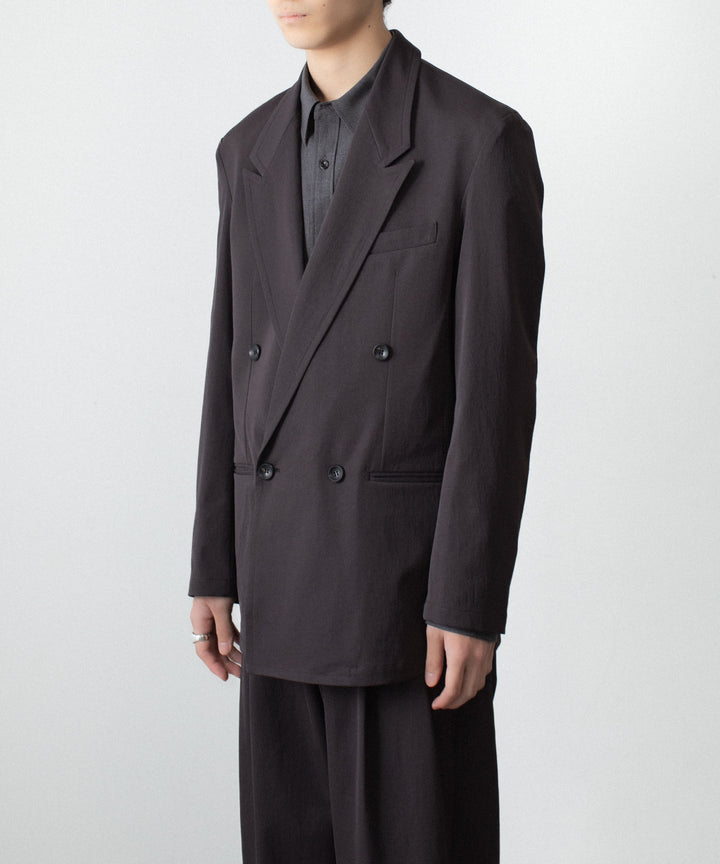 ATTACHMENT アタッチメントのPE/CO/LI DRY TWILL DOUBLE-BREASTED JKT - BLACKの公式通販サイトsession福岡セレクトショップ