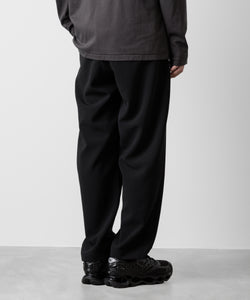 ATTACHMENT アタッチメントのPE STRETCH DOUBLE CLOTH BELTED TAPERED FIT TROUSERS - BLACK 公式通販サイトsession福岡セレクトショップ