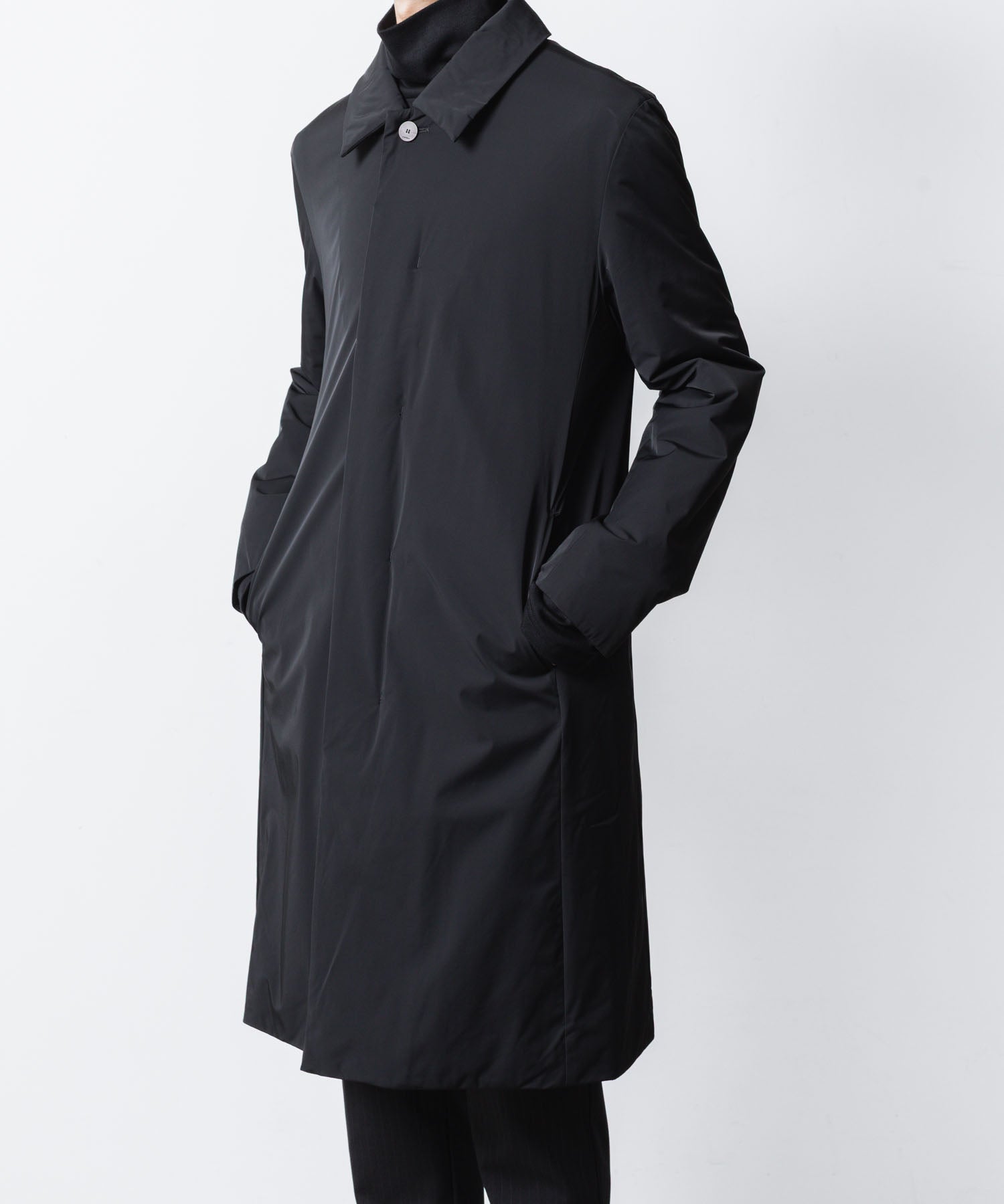 ATTACHMENT アタッチメントのNY 2LAYER STRETCH PADDING BALMACAAN COAT - BLACKの公式通販サイトsession福岡セレクトショップ