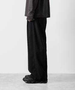 ATTACHMENT アタッチメントのSORIBIA TWILL BELTED WIDE TROUSERS-BLACKの公式通販サイトsession福岡セレクトショップ