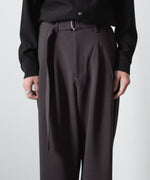 画像をギャラリービューアに読み込む, ATTACHMENT アタッチメントのPE STRETCH DOUBLE CLOTH BELTED WIDE TAPERED TROUSERS - D.BROWNの公式通販サイトsession福岡セレクトショップ
