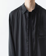 画像をギャラリービューアに読み込む, ATTACHMENT アタッチメントのCU/PE FIBRIL SATIN L/S SHIRT - BLACKの公式通販サイトsession福岡セレクトショップ
