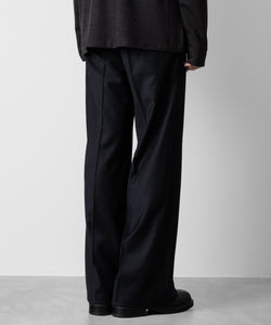 ATTACHMENT アタッチメントのWASHABLE WO/PE STRETCH SAXONY BELTED WIDE TROUSERS - NAVY 公式通販サイトsession福岡セレクトショップ