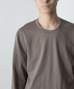 画像をギャラリービューアに読み込む, ATTACHMENT アタッチメントのCOTTON DOUBLE FACE SLIM FIT L/S TEE - KHAKI GRAYの公式通販サイトsession福岡セレクトショップ
