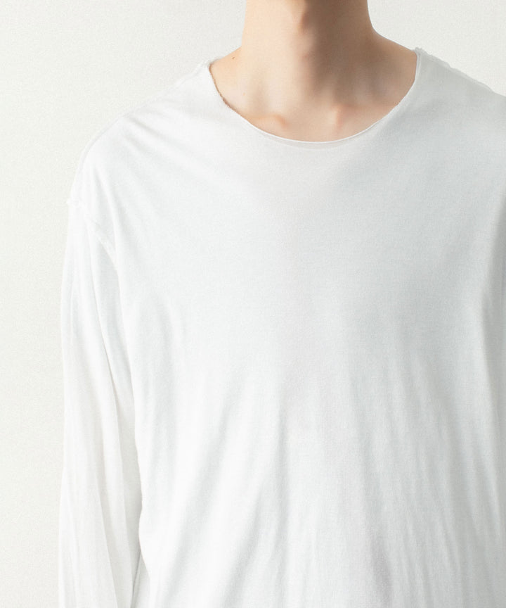 ATTACHMENT アタッチメントのCO/CU JERSEY SLIM FIT LAYERED L/S TEE - WHITEの公式通販サイトsession福岡セレクトショップ