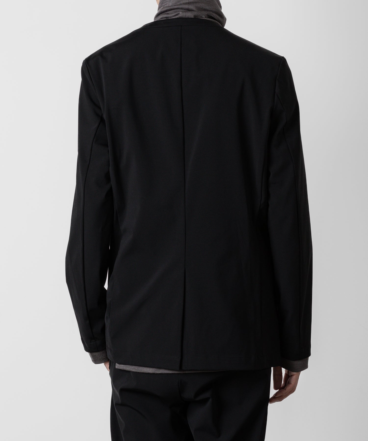 TTACHMENT アタッチメントのNY/CO STRETCH JERSEY COLLARLESS JACKET - BLACK 公式通販サイトsession福岡セレクトショップ