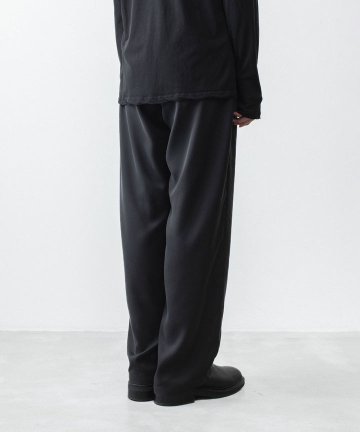 ATTACHMENT アタッチメントのCU/PE FIBRIL SATIN EASY TROUSERS - BLACKの公式通販サイトsession福岡セレクトショップ