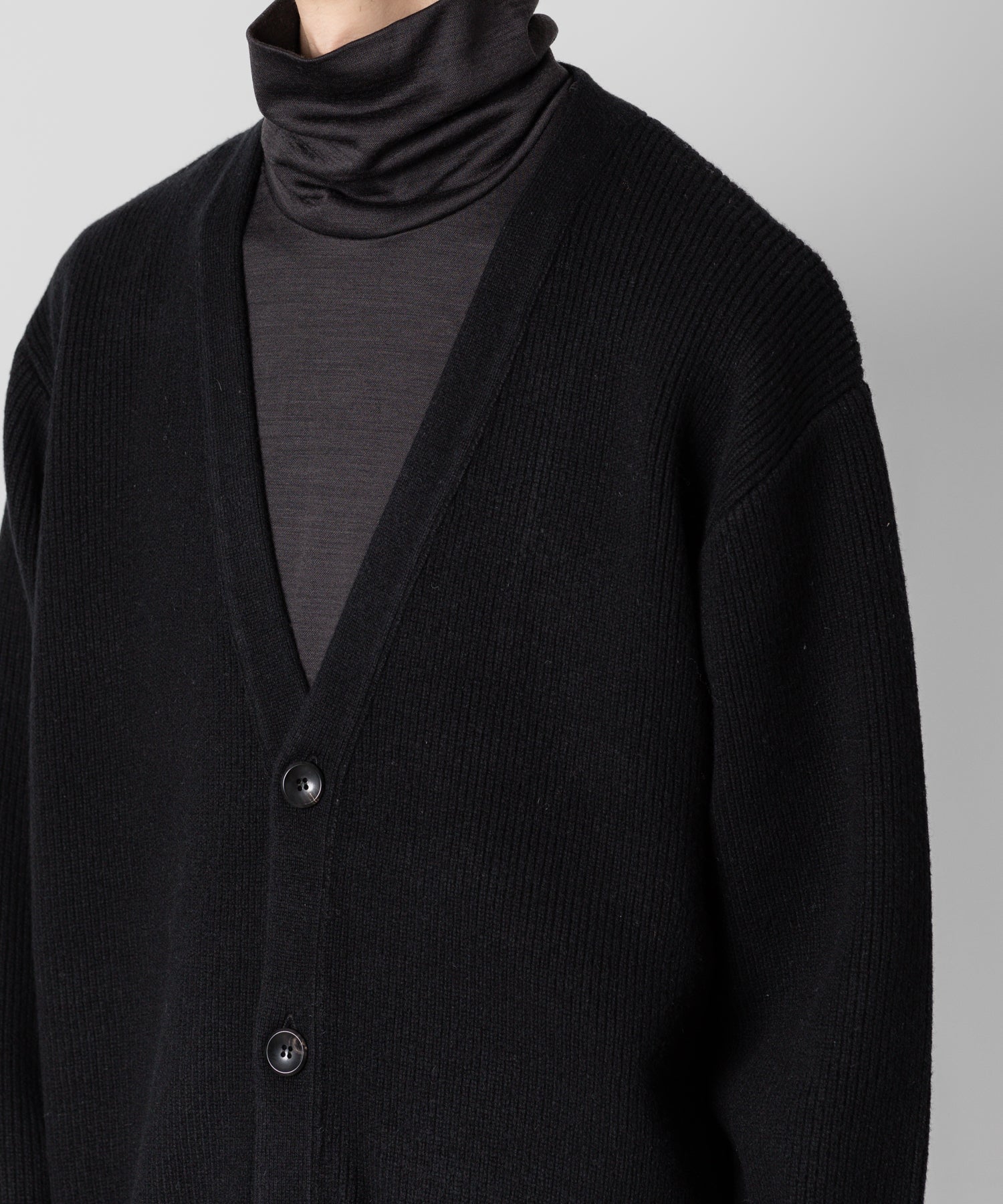 ATTACHMENT アタッチメントのBRITISH WO KNIT CARDIGAN - BLACK 公式通販サイトsession福岡セレクトショップ