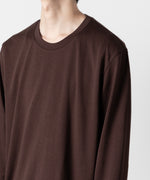 画像をギャラリービューアに読み込む, ATTACHMENT アタッチメントのCOTTON DOUBLE FACE SLIM FIT L/S TEE - BORDEAUX  公式通販サイトsession福岡セレクトショップ
