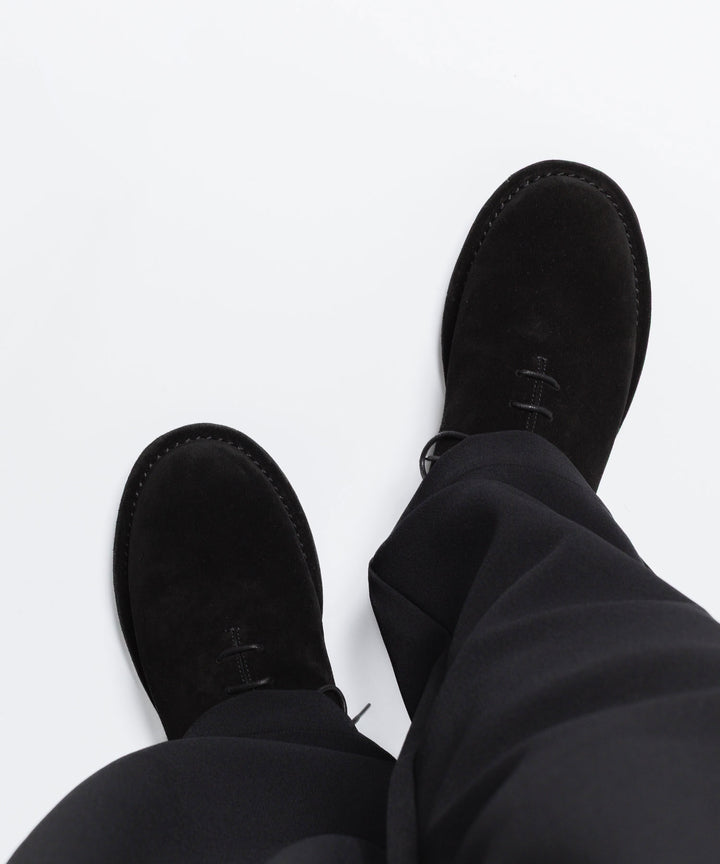 ATTACHMENT アタッチメントのCOW LEATHER SUEDE BABOUCHE - BLACKの公式通販サイトsession福岡セレクトショップ
