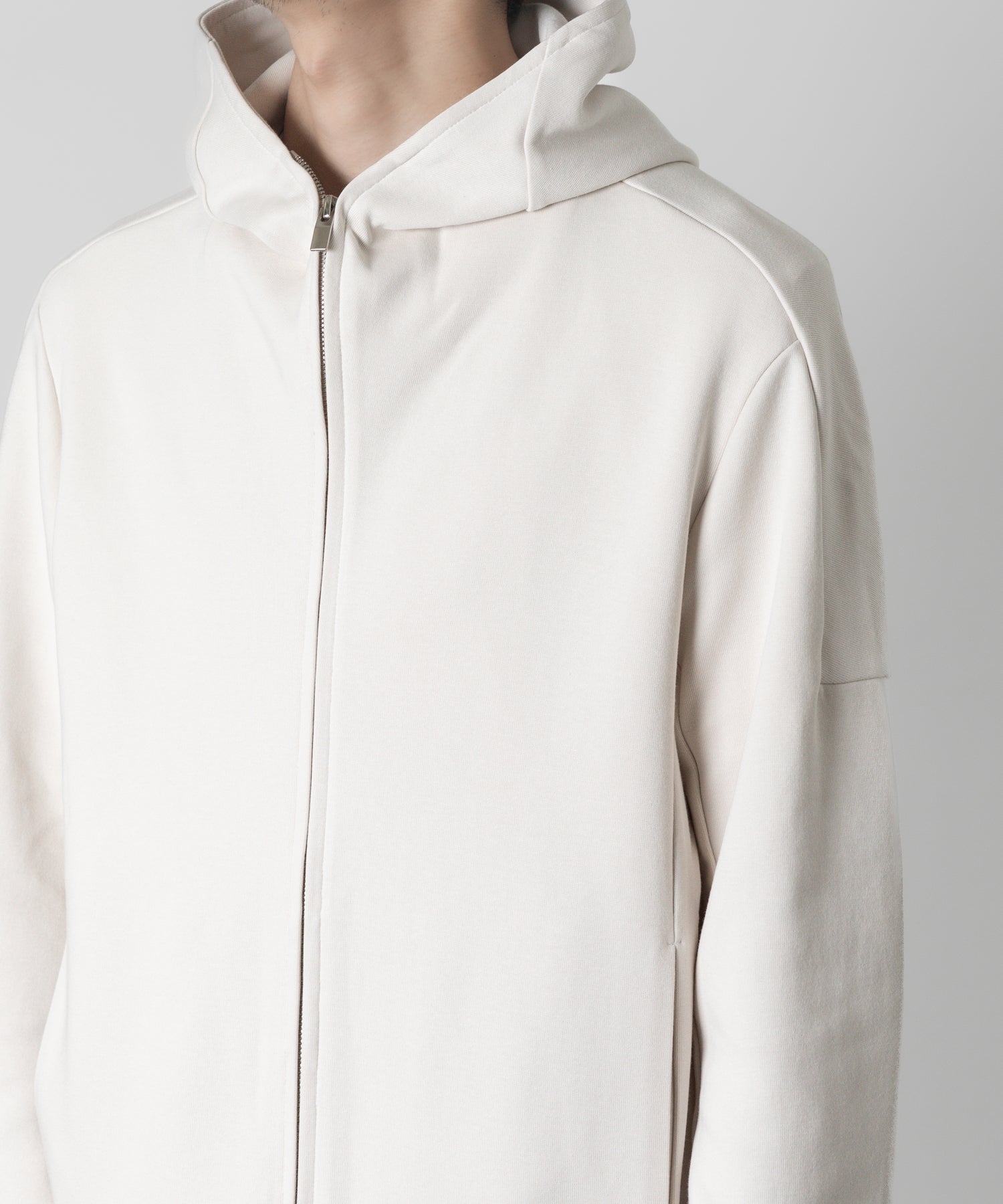 ATTACHMENT アタッチメント-LIMITED-のCO/PE DOUBLE FACE KNIT ZIP UP HOODIE - OFF WHITEの公式通販サイトsession福岡セレクトショップ