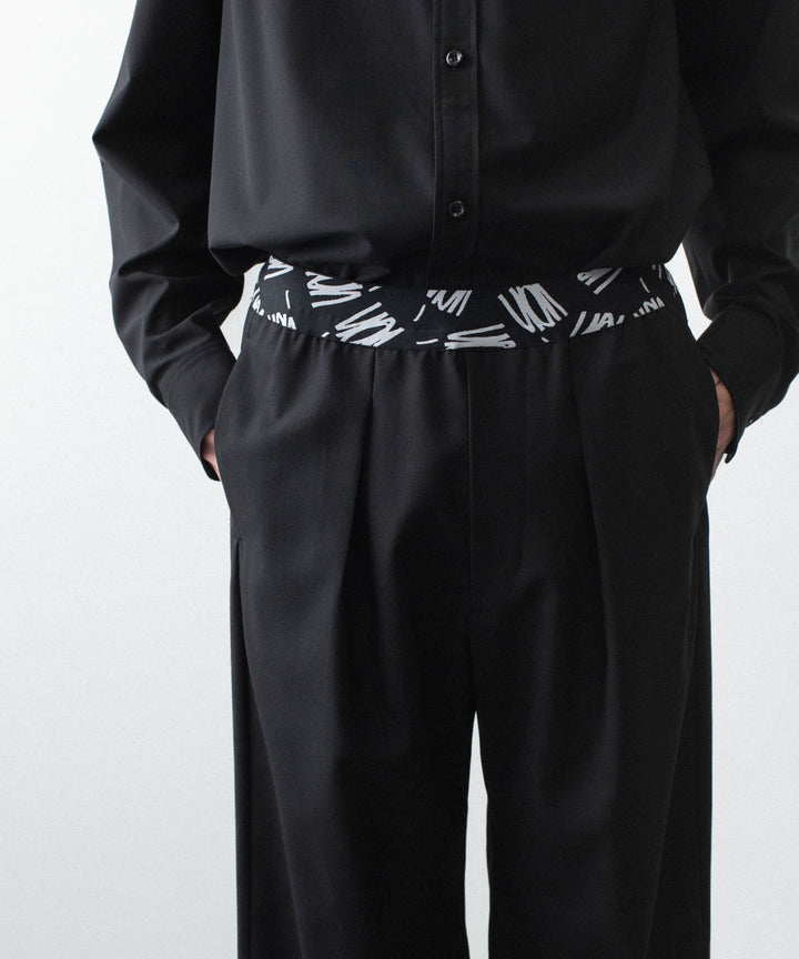 VEIN ヴェインの3/60 HIGH TWIST WOOL TRO EASY TROUSERS - BLACKの公式通販サイトsession福岡セレクトショップ
