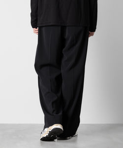 ATTACHMENT アタッチメントのSORIBIA TWILL BELTED WIDE TROUSERS-BLACKの公式通販サイトsession福岡セレクトショップ