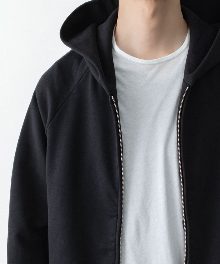 ATTACHMENT アタッチメントのCO STRETCH TERRY ZIP UP HOODIE - BLACKの公式通販サイトsession福岡セレクトショップ