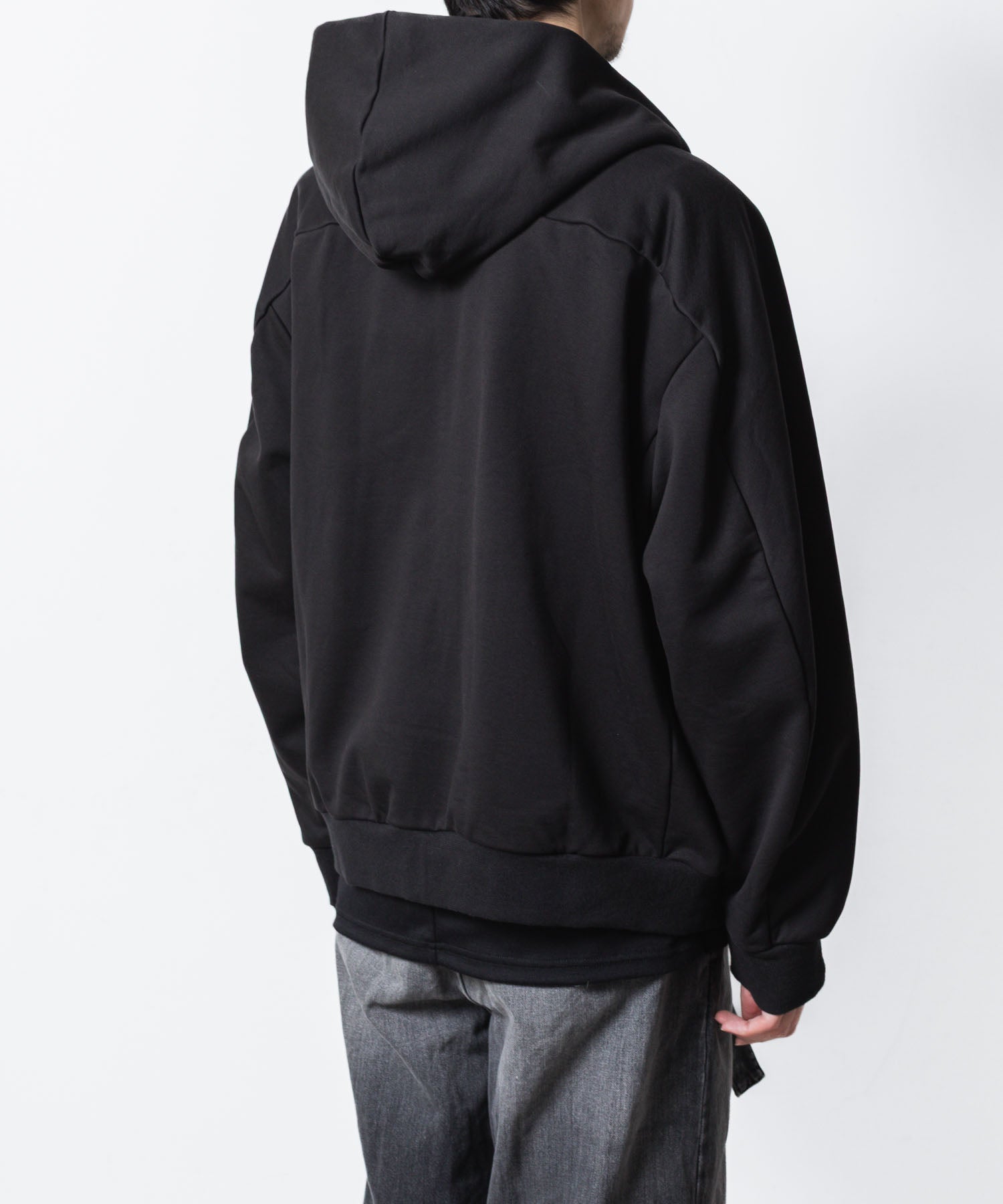 ATTACHMENT アタッチメントのCO STRECH TERRY ZIP UP HOODIE - BLACKの公式通販サイトsession福岡セレクトショップ
