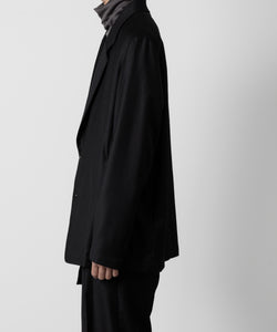 ATTACHMENT アタッチメントのWASHABLE WO/PE STRETCH SAXONY OVERSIZED LIGHT JACKET - BLACK 公式通販サイトsession福岡セレクトショップ