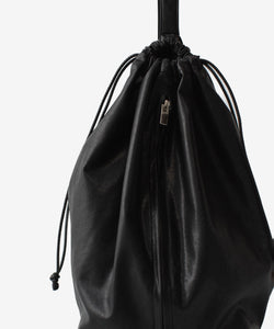 ATTACHMENT /アタッチメント】SYNTHETIC LEATHER BUCKET BAG - BLACK