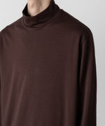 画像をギャラリービューアに読み込む, ATTACHMENT アタッチメントのCOTTON DOUBLE FACE SLIM FIT HIGHNECK L/S TEE - BORDEAUX 公式通販サイトsession福岡セレクトショップ
