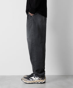 ATTACHMENT アタッチメントの11oz DENIM BELTED TAPERED FIT TROUSERS - BLACK 公式通販サイトsession福岡セレクトショップ