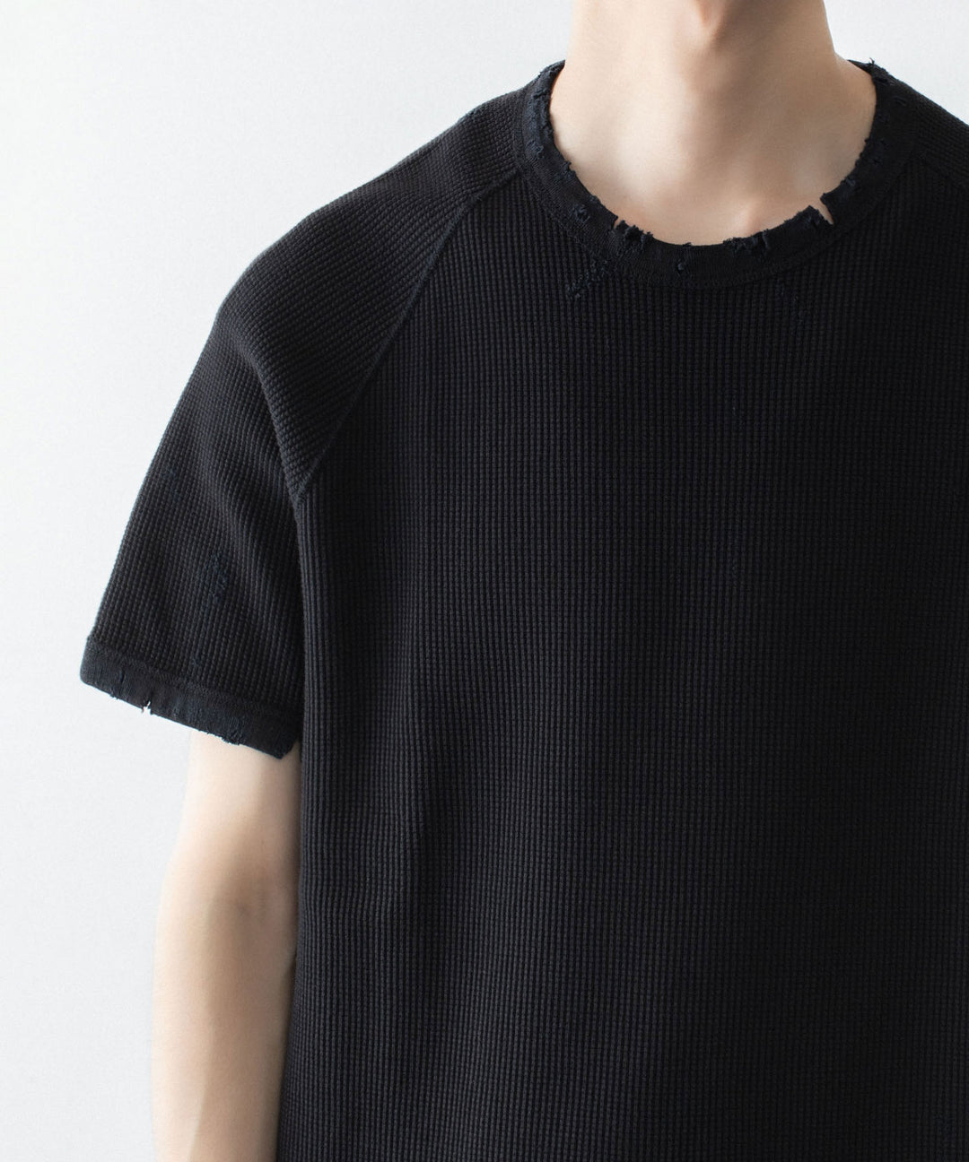 VEIN ヴェインの30//2 WAFFLE RAGLAN S/S TEE - BLACKの公式通販サイトsession福岡セレクトショップ