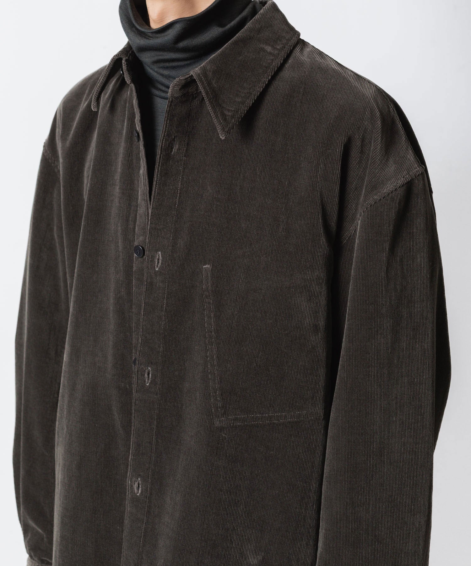 VEIN ヴェインのFINX CO CORDUROY L/S SHIRT - D.GRAYの公式通販サイトsession福岡セレクトショップ