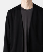 画像をギャラリービューアに読み込む, ATTACHMENT アタッチメントのCOTTON DOUBLE FACE COLLARLESS CARDIGAN - BLACK 公式通販サイトsession福岡セレクトショップ
