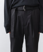 画像をギャラリービューアに読み込む, ATTACHMENT / EXCLUSIVE ITEMアタッチメントのWO/PE STRECH GABARDINE BELTED TROUSERS - BLACKの公式通販サイトsession福岡セレクトショップ
