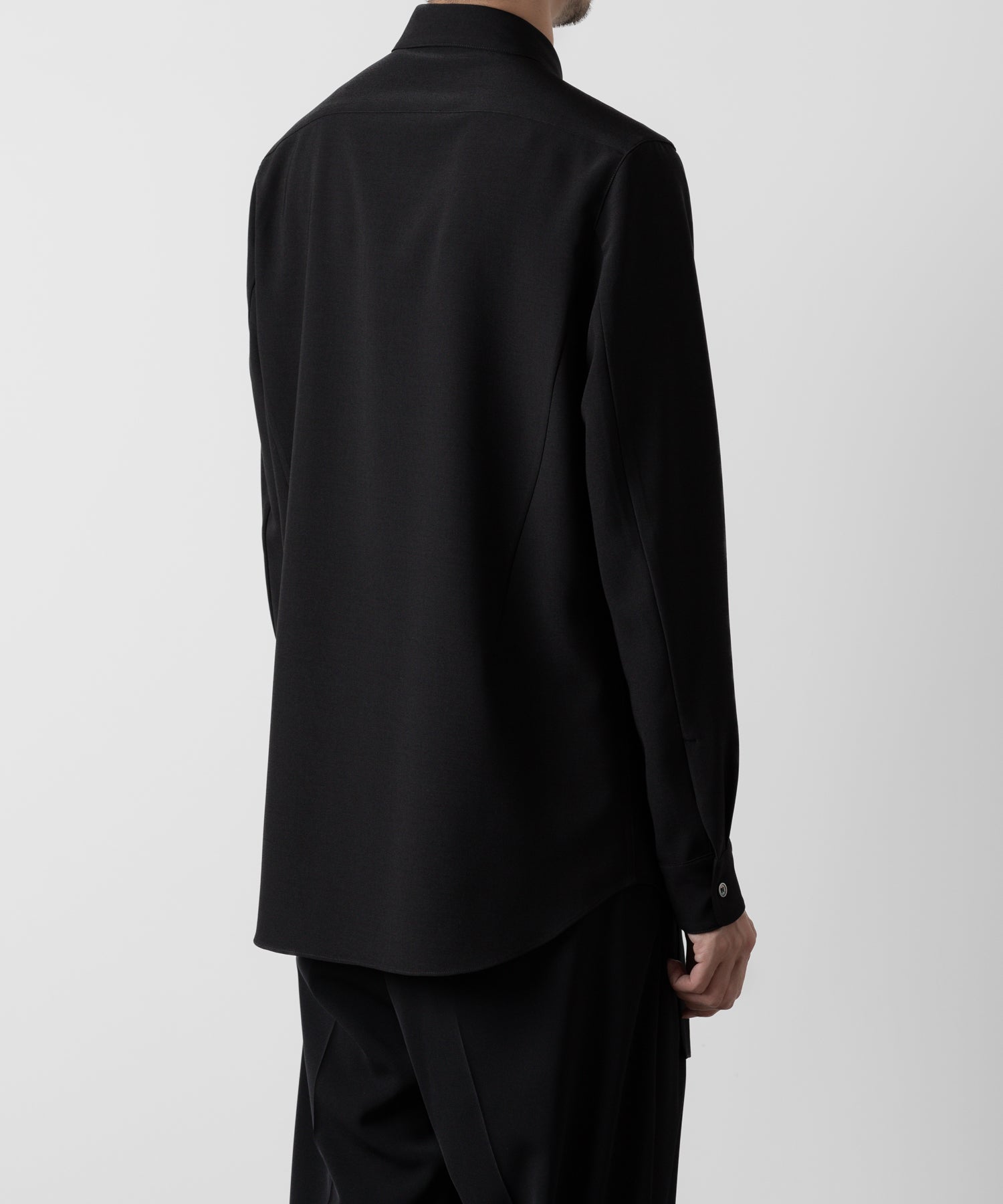 ATTACHMENT アタッチメントのPE STRETCH VIYELLA REGULAR COLLAR DRESS SHIRT - BLACK 公式通販サイトsession福岡セレクトショップ