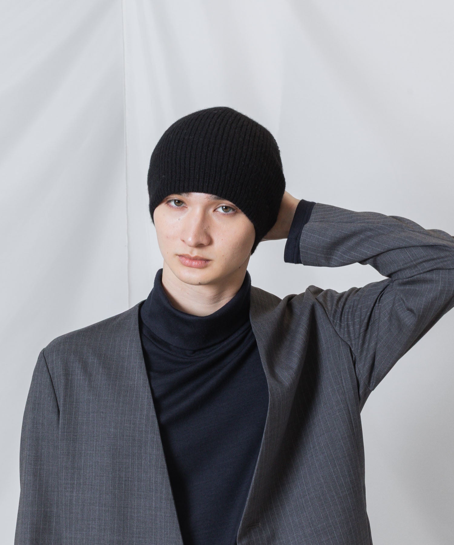 ATTACHMENT アタッチメントのCASHMERE　KNIT BEANIE - BLACKの公式通販サイトsession福岡セレクトショップ