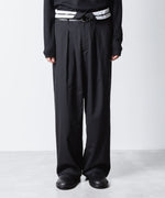 画像をギャラリービューアに読み込む, ATTACHMENT アタッチメントのT/W/SI STRETCH GABARDINE FLAP TROUSERS - S.BLACKの公式通販サイトsession福岡セレクトショップ

