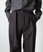 画像をギャラリービューアに読み込む, ATTACHMENT アタッチメントのPE STRETCH DOUBLE CLOTH BELTED STRAIGHT TROUSERS - D.BROWNの公式通販サイトsession福岡セレクトショップ
