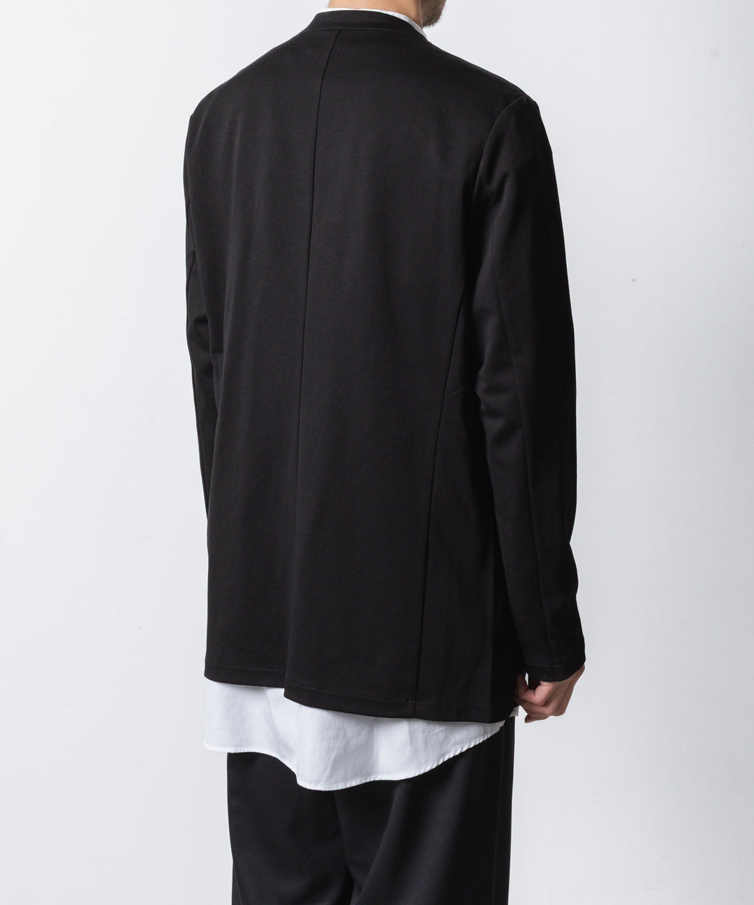 ATTACHMENT アタッチメントのCOTTON DOUBLE FACE COLLARLESS CARDIGAN - BLACKの公式通販サイトsession福岡セレクトショップ
