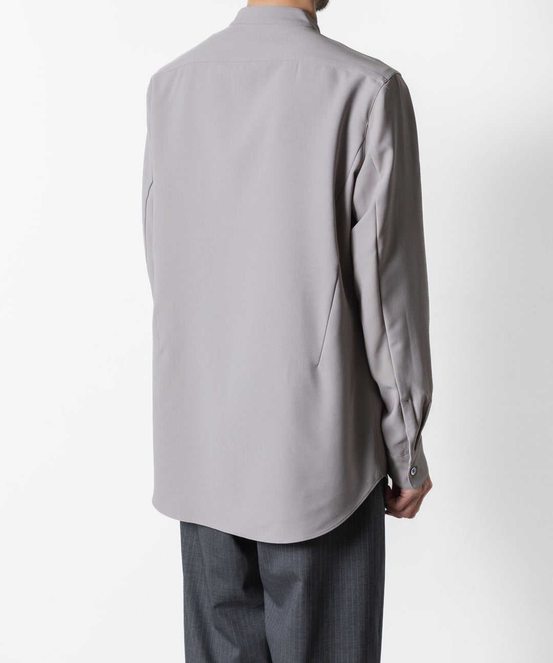 ATTACHMENT アタッチメントのPE COMPACT TWILL BAND COLLAR DRESS SHIRT - L.KH GRAYの公式通販サイトsession福岡セレクトショップ