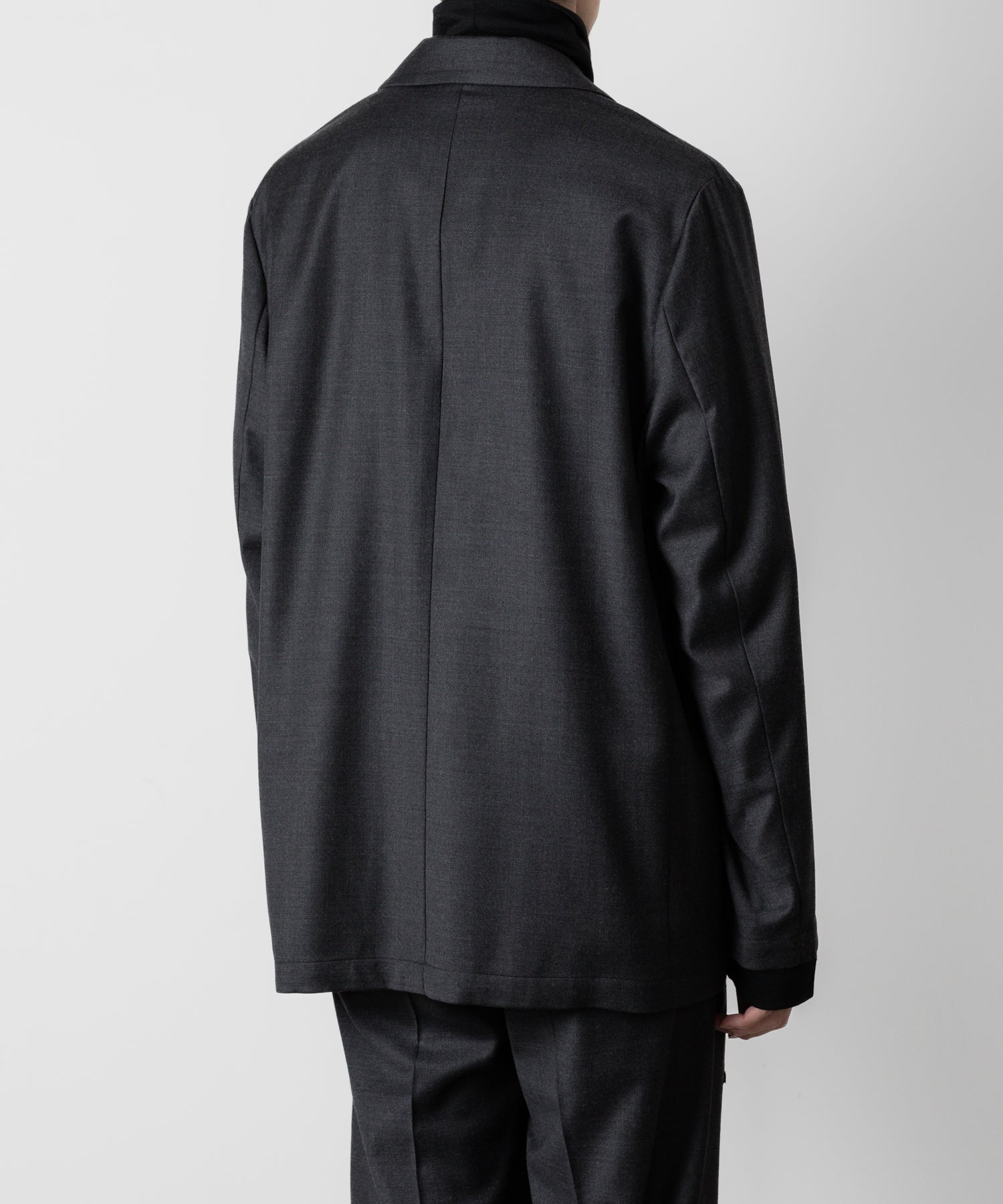 ATTACHMENT アタッチメントのWASHABLE WO/PE STRETCH SAXONY OVERSIZED LIGHT JACKET - D.GRAY 公式通販サイトsession福岡セレクトショップ